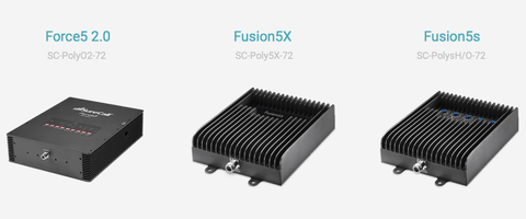 Differences in SureCall Force5 2.0, Fusion5X 2.0, Fusion5s Boosters