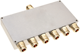 Six Way RF Power Divider Combiner Splitter w/ N Female (50 Ohm)