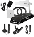 Cel-Fi GO+ Amplifier with AC & DC Power Supplies and Interior Home or Building Inside 1 Panel Antenna Plus Exterior Vehicle Magnet Mount Antenna & Interior Patch Antenna with 13 feet cable.