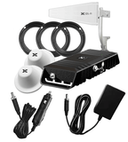 Cel-Fi GO+ Amplifier with AC & DC Power Supplies (GO PLUS) and Interior Home or Building Inside Two Dome Antennas.