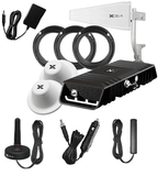 Cel-Fi GO+ Amplifier with AC & DC Power Supplies and Interior Home or Building Inside 2 Dome Antennas Plus Exterior Vehicle Magnet Mount Antenna & Interior Patch Antenna with 13 feet cable.