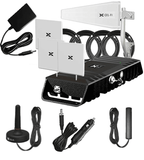 Cel-Fi GO+ Amplifier with AC & DC Power Supplies and Interior Home or Building Inside 3 Panel Antennas Plus Exterior Vehicle Magnet Mount Antenna & Interior Patch Antenna with 13 feet cable.