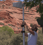 Easily raise or lower telescoping pole for antenna 6 ft. to 25 ft.