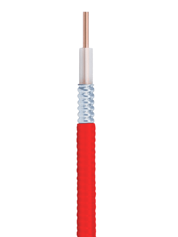 Half inch Air Heliax Plenum Air Dielectric 50 Ohm Coax Red Cable Per Foot