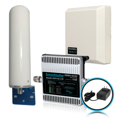 N-Connector 50 Ohm SmoothTalker Extreme Power Stealth X6 70dB Omni Tube & Panel Box Antenna Cell Signal Booster