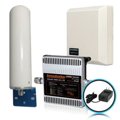 N-Connector SmoothTalker Stealth X6 65dB Extreme Power Building Booster With Directional Panel And Omni Tube Antenna