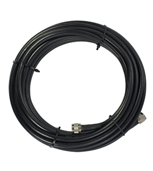 30' SureCall 400 Coaxial Cable with N-Male Connector (Black Thirty Feet Coax Cables)