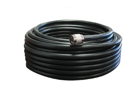 75' SureCall 400 Coaxial Cable with N-Male Connectors (Black Seventy Five Feet Coax Cables)