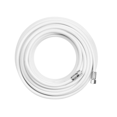 20' RG-6 Coaxial Cable with F-Male Connector (White Twenty Feet Coax Cables)