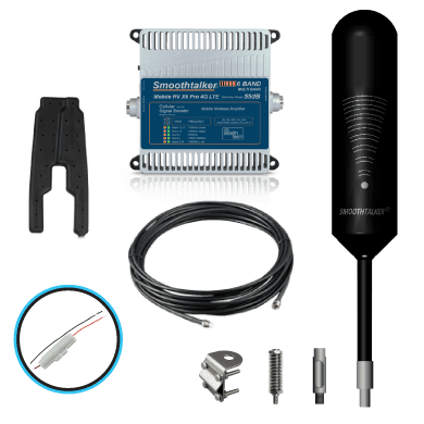 SmoothTalker RV X6 Xtube Pro using Hardwire Power Supply & 50dB or 55dB Extreme Power RV/Motorhome Kits With X Tube Omni High Gain Antenna