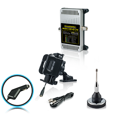 SmoothTalker Mobile CX6 (6 Band w/ 30 or 23 dB Gain) w/ Universal Non-Charging Holder & 2 in. Magnet Antenna