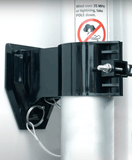 Strong Bracket Holds Pole with 3M Adhesive and Cotter Pin