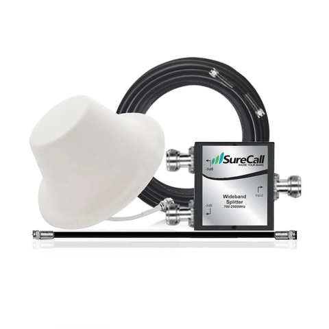 50 Ohm Interior 1 Dome Antenna Expansion Kit with Cables & Splitter | SureCall