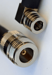 10 inches LMR-195 Coaxial Cable Assembly Right Angle QMA Male to N Female