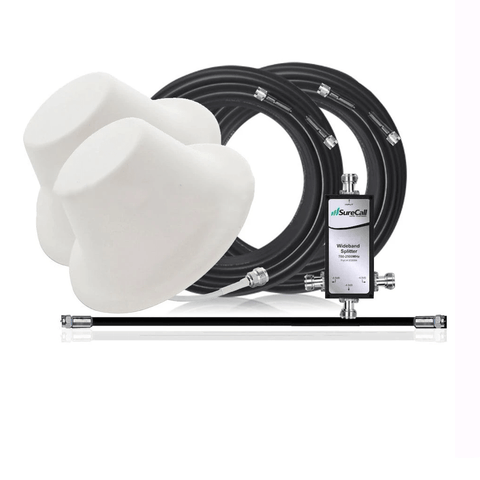 50 Ohm Interior 2 Dome Antennas Expansion Kit with Cables & Splitter | SureCall