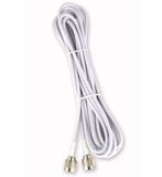 20 ft. White RG-58 Low Loss Cable Assembly with N-Male to N-Male Connector
