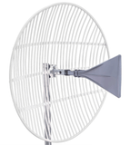 4G 5G Cell WiFi Round Grid Parabolic Antenna 600-6500MHz 14-26dB Gain