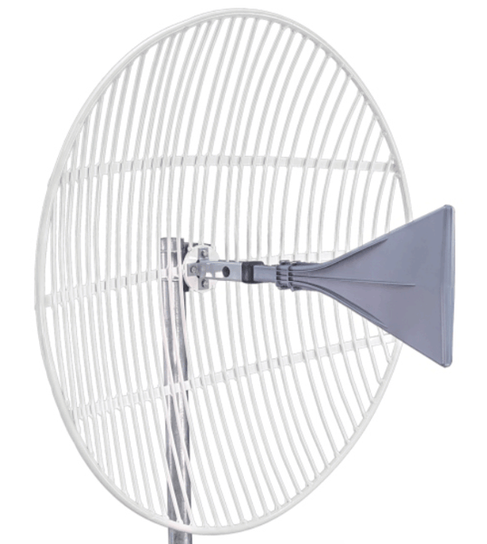 4G 5G Cell WiFi Round Grid Parabolic Antenna 600-6500MHz 26dB Gain