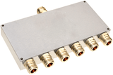 Six Way RF Power Divider Combiner Splitter w/ N Female (50 Ohm)