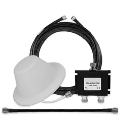 1 Interior Ceiling Mount 50 Ohm Dome Antenna w/2-way Splitter & Cables