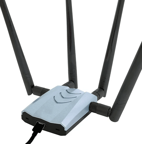 Cirkel fløjte heltinde Quad Antenna USB Wi-Fi Booster (Dual Band 2.4 & 5 GHz)