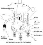 CB Antenna Mount Installation Diagram Sketch