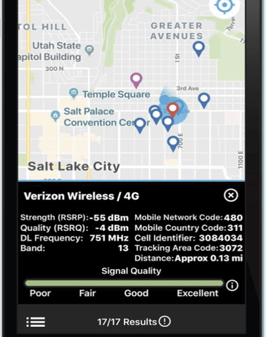 RF Spectrum Analyzer for Verizon, AT&T, T-Mobile, Sprint*