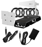 Cel-Fi GO+ Amplifier with AC & DC Power Supplies (GO PLUS) and Interior Home or Building Inside Four Panel Antenna.