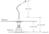 Installation Diagram of Thinnest Ceiling-Mount Antenna w/ Reflector (50 Ohm) | weBoost 314406