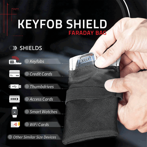 Faraday Pouch / Bag Shield for Keys with KeyFob
