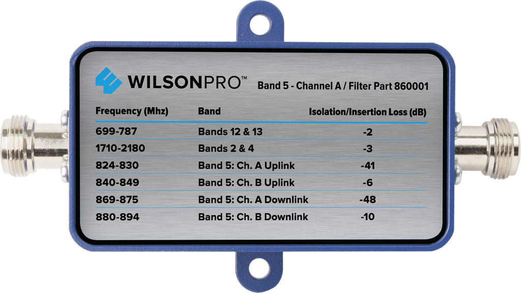 Channel Filter to Block Band 5 Channel A (75 Ohm) | Wilson 860001