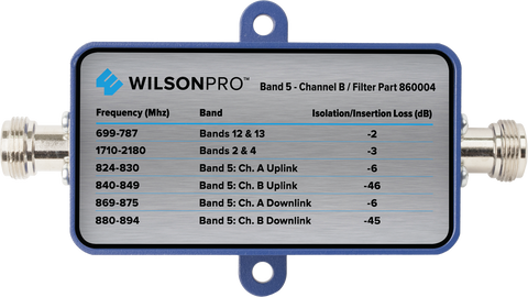 Channelized Filter to Block Band 5 Channel B (50 Ohm) | WilsonPro 860004 by Wilson Electronics / weBoost