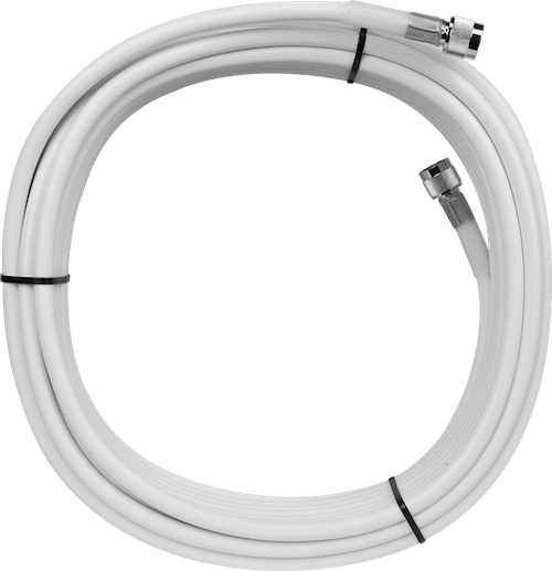 ナル白い波 400 Equiv. White Coax Cable with N-Male Connectors (50 Ohm)