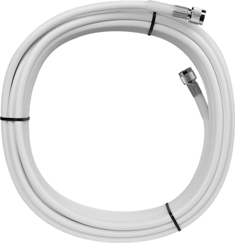LMR-400 Equiv. White Coax Cable with N-Male Connectors (50 Ohm)