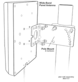 Install Diagram of 4G LTE Pole Mount Directional Panel Antenna (50 Ohm) | weBoost 314453