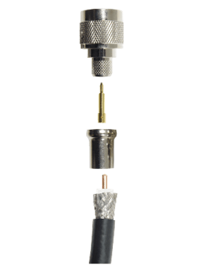 N-Male Crimp Connector for Type 400 or RG-8U Cables | weBoost 971109 by Wilson Electronics / WilsonPro