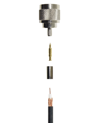 N Male Crimp Connector for RG-58 Cable | weBoost 971116 by Wilson Electronics / WilsonPro