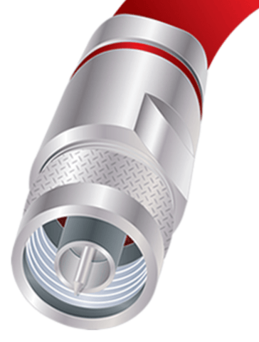 Proprietary N-Male Connector For Fire Proof Coax Cable