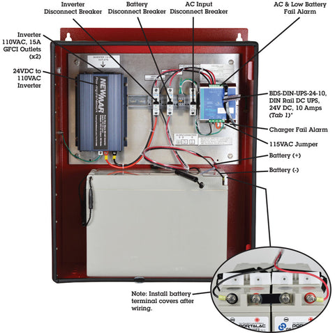 Public Safety DAS BDA Signal Booster Battery Back-Up Power System