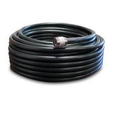 50' SureCall 400 Coaxial Cable with N-Male Connectors (Black Fifty Feet Coax Cables)