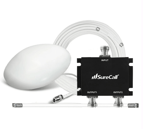 1 Thin Dome Antenna Extension Kit with White Cable (50 Ohm, 4G & 5G)