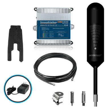 SmoothTalker RV X6 Xtube Pro using AC Power Supply & 50dB or 55dB Extreme Power RV/Motorhome Kits With X Tube Omni High Gain Antenna