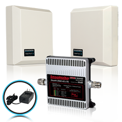 SmoothTalker Extreme Power Stealth X6-60 dB 4000 Ft² 3G 4G LTE 6 Band Building Signal Booster w/ 2 High Gain Directional Panel Antennae