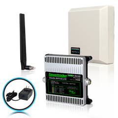 SmoothTalker High Power Stealth Z6-72 dB or 70 dB 12,000 Ft² 3G 4G LTE 6 Band Building Signal Booster w/Omni Interior & Panel Exterior Antenna