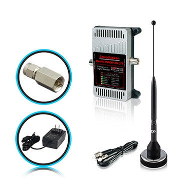 SmoothTalker Stealth M2M X6 Direct Connect 3G 4G LTE 6 Band Booster w/ SMA Connector + 11 inches Magnetic Antenna + 120V Wall Power Supply