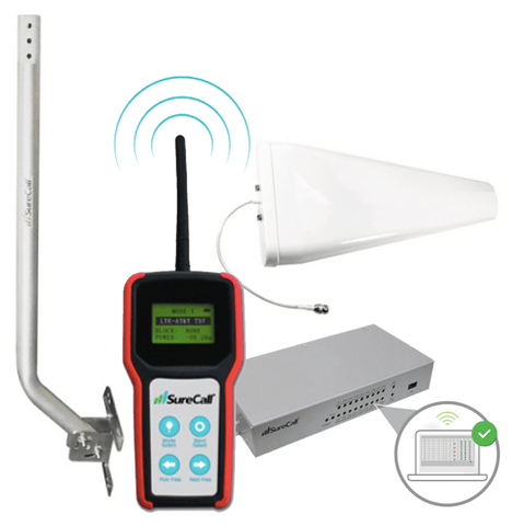 SureCall Signal Booster Installer Site Survey Kit with Signal Meter, Antenna, Pole, Monitor