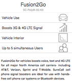 SureCall Fusion-2-Go 3G & 4G Car and Truck Cell Phone Signal Booster (USA)