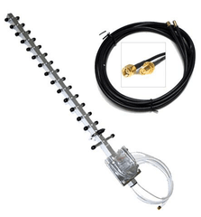 WiFi 2.4GHz 16dBi Gain Yagi antenna + 5 Meter RP-SMA Extension Cable