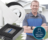 This signal booster purchase comes with professional installation in your home.